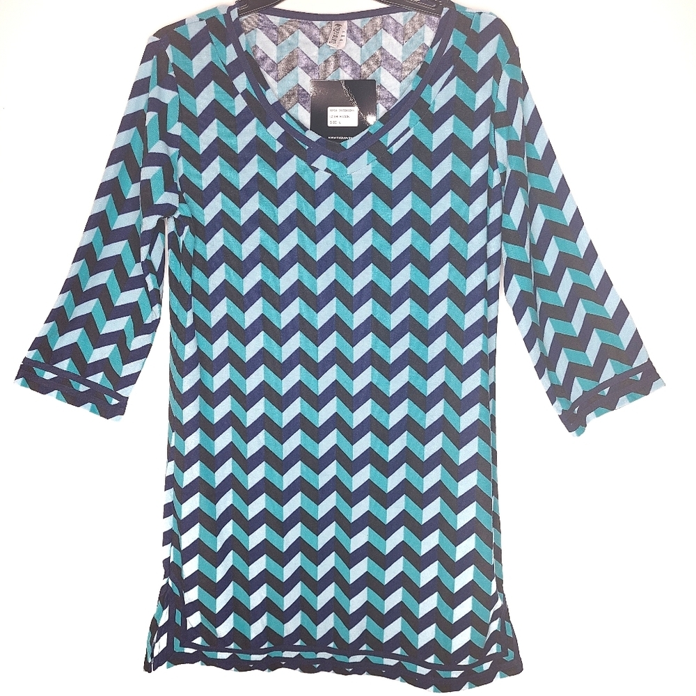 Mazu Swim Terry Cloth Chevron Cover Up